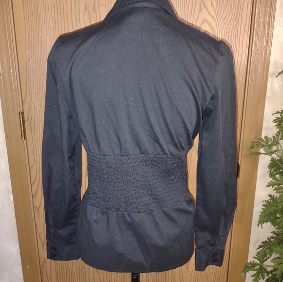 Black long sleeve blouse M - Picture 2 of 8